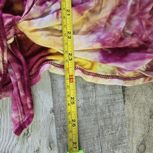 NOBO | Tie Dye Front Knot Loose Fit Bouse in Pink & Yellow sz XL - Picture 8 of 8